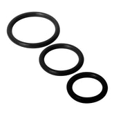 Trinity Silicone Cock Rings, Black
